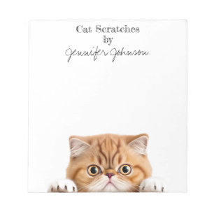 Funny Orange Ginger Tabby Cat Notepad