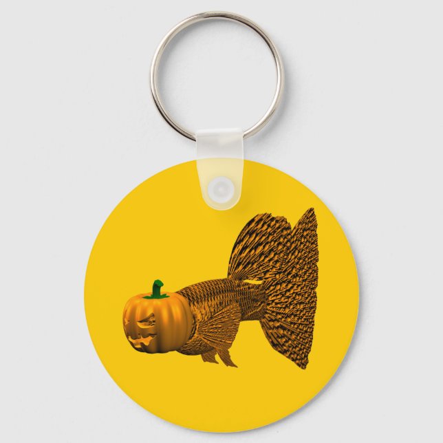 Funny Orange Guppy Keychain (Front)