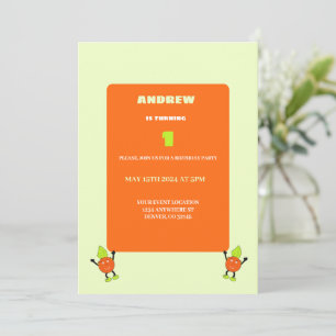 Funny orange invitation