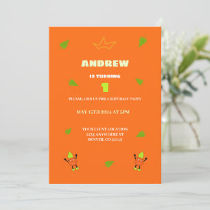 Funny orange invitation