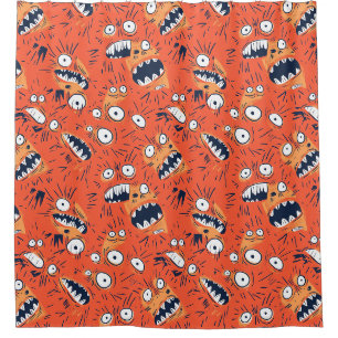 Funny Orange Monster Shouting Face