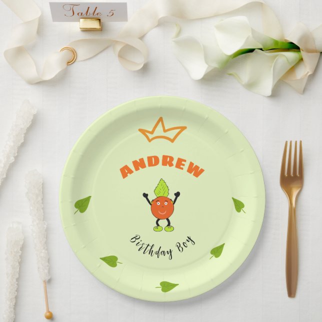 Funny orange paper plate (Wedding)