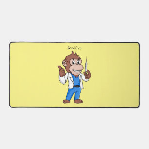 Funny orangutan ape cartoon doctor  desk mat