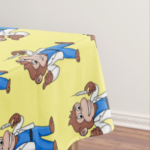 Funny orangutan ape cartoon doctor  tablecloth