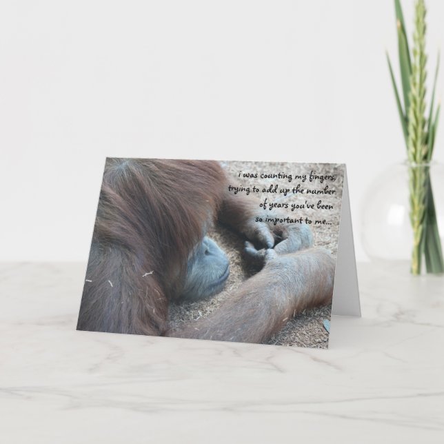 Funny Orangutan Mother's Day Card (Front)