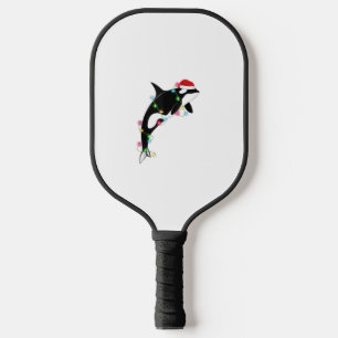 Funny Orca Killer Whale Santa Hat Christmas Sea An Pickleball Paddle