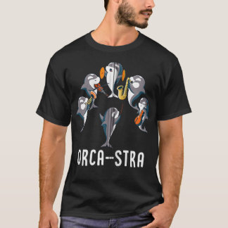 Funny Orca-stra Orca Killer Whale Orchestra Zip Ho T-Shirt