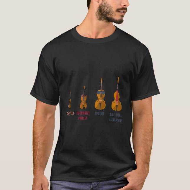 Funny Orchestra String Instruments T-Shirt (Front)