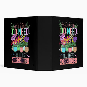 Funny Orchid Plant Lover Binder