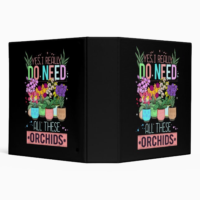 Funny Orchid Plant Lover Binder (Background)