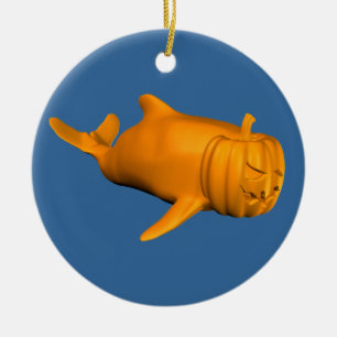 Funny Orcinus orca Ceramic Ornament