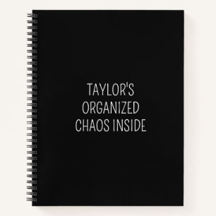 Funny Organization Quote To Do List Black Notebook