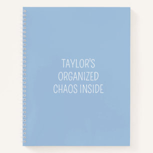 Funny Organization Quote To Do List Dusty Blue Notebook