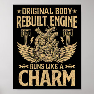 Funny Original Body Rebuilt Engine Runs Like A Cha Poster