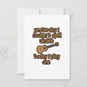 Funny Original Ukulele Thank You Card
