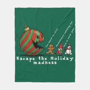 Funny Ornament Holiday Fleece Blanket