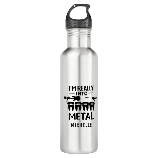 Funny Orthodontist Personalized Professional Name 710 Ml Water Bottle (Front)