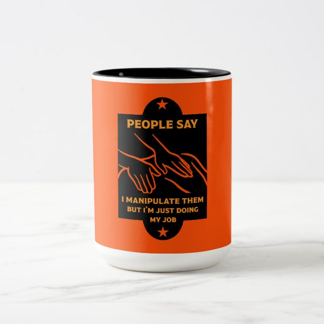 Funny Osteopath Gifts Two-Tone Coffee Mug (Center)