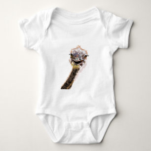Funny Ostrich Baby Bodysuit or Baby T-shirt