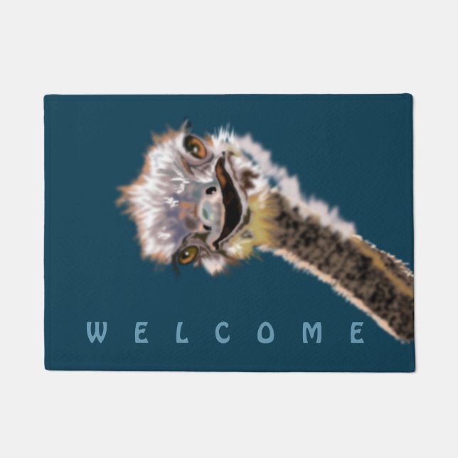 Funny Ostrich Doormat (Front)