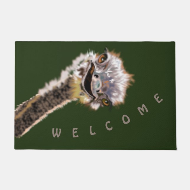 Funny Ostrich Doormat (Front)