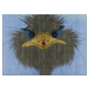 Funny Ostrich George And The Cute Ladybug Cutting Board