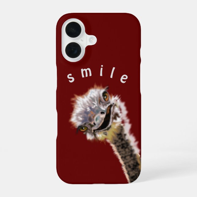 Funny Ostrich iPhone Case (Back)