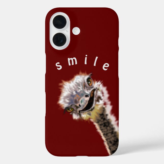 Funny Ostrich iPhone Case (Back)