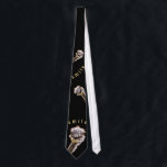 Funny Ostrich Neck Tie Black or Choose Color<br><div class="desc">Custom Colors - Happy Ostrich Funny Ties - Smile Text - Customizable / Transferable - or Choose / add your tie color / or text ! Good Luck - Be Happy :) MIGNED Painting Design</div>