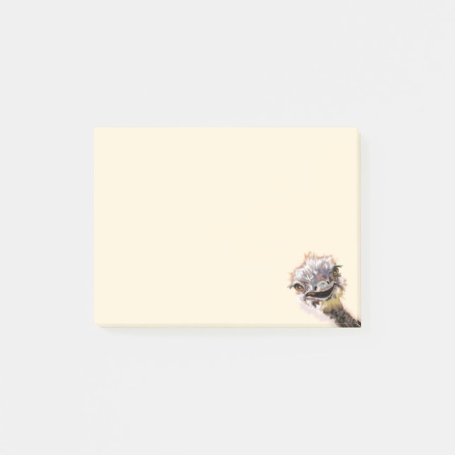 Funny Ostrich Post it Notes (Front)