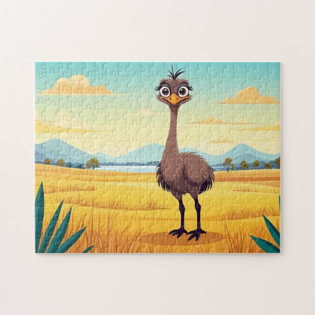 Funny Ostrich puzzle (Horizontal)