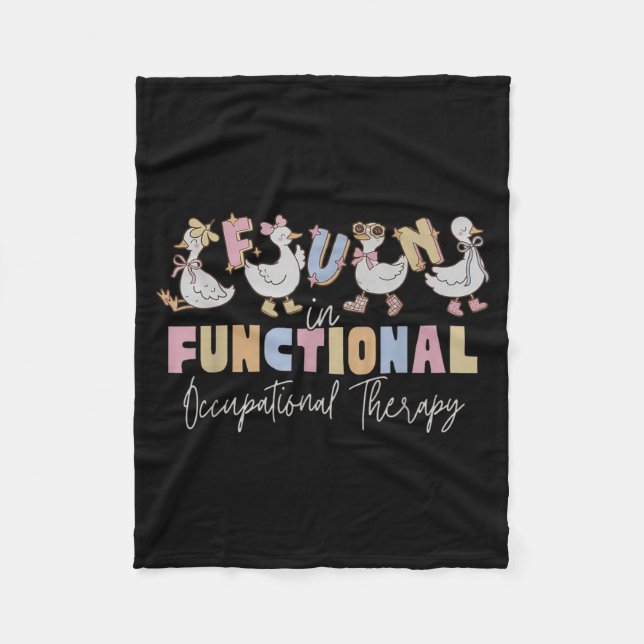 Funny OT Silly Goose Fun in Functional Fleece Blanket (Front)