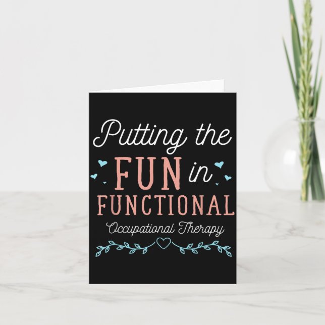 Funny OTA Therapy OT Exercise Occupational Therapy Card (Front)