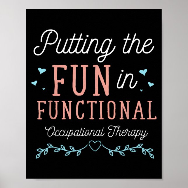 Funny OTA Therapy OT Exercise Occupational Therapy Poster (Front)