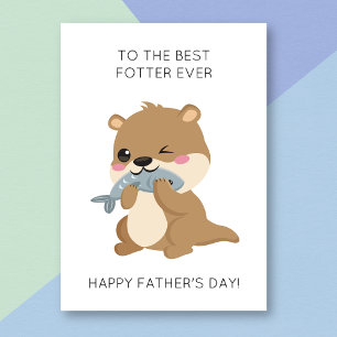 Funny Otter Animal Pun Father's Day Card