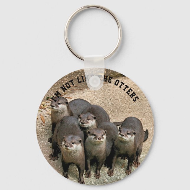 Funny Otter Quote I'm Not Like the Otters Photo Keychain (Front)