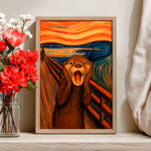 Funny Otter Scream Inspired Poster