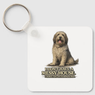 Funny Otterhound Dog Owner Gift Keychain