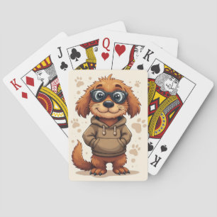Funny Otterhound Kawaii Dog Playing Cards