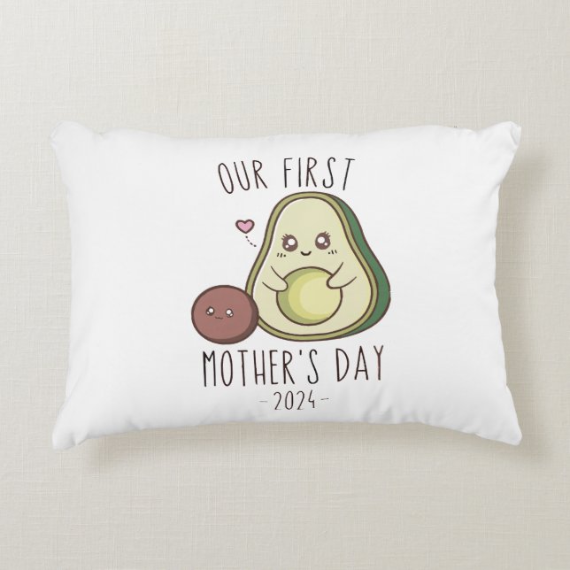 Funny Our First Mother's Day  Accent Pillow (Front)
