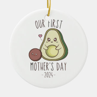 Funny Our First Mother's Day  Ceramic Ornament