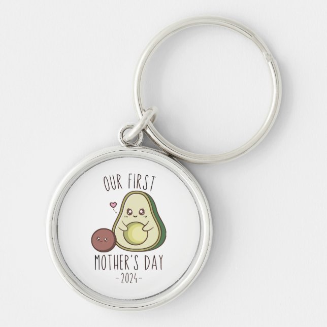Funny Our First Mother's Day  Keychain (Front)