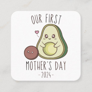 Funny Our First Mother's Day Square Business Card