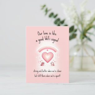 Funny Our love is like   Distant Valentine's Day Holiday Postcard