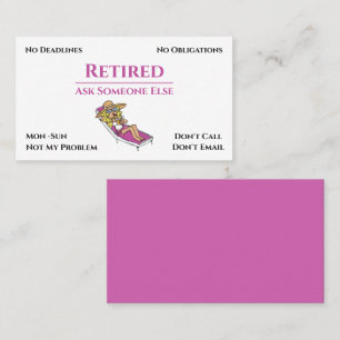 Funny Out Of Business Cartoon Woman Retirement Card