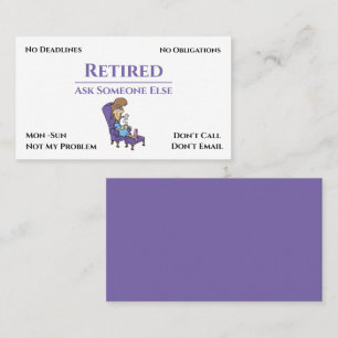 Funny Out Of Business Cartoon Woman Retirement Card