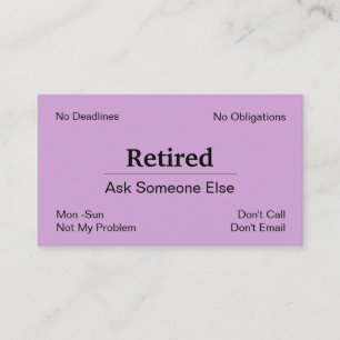 Funny Out Of Business Retirement Card