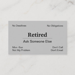 Funny Out Of Business Retirement Card