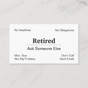 Funny Out Of Business Retirement Card