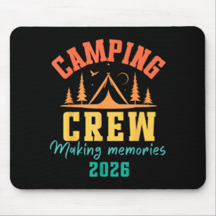 Funny outdoor family matching group camping crew mouse pad